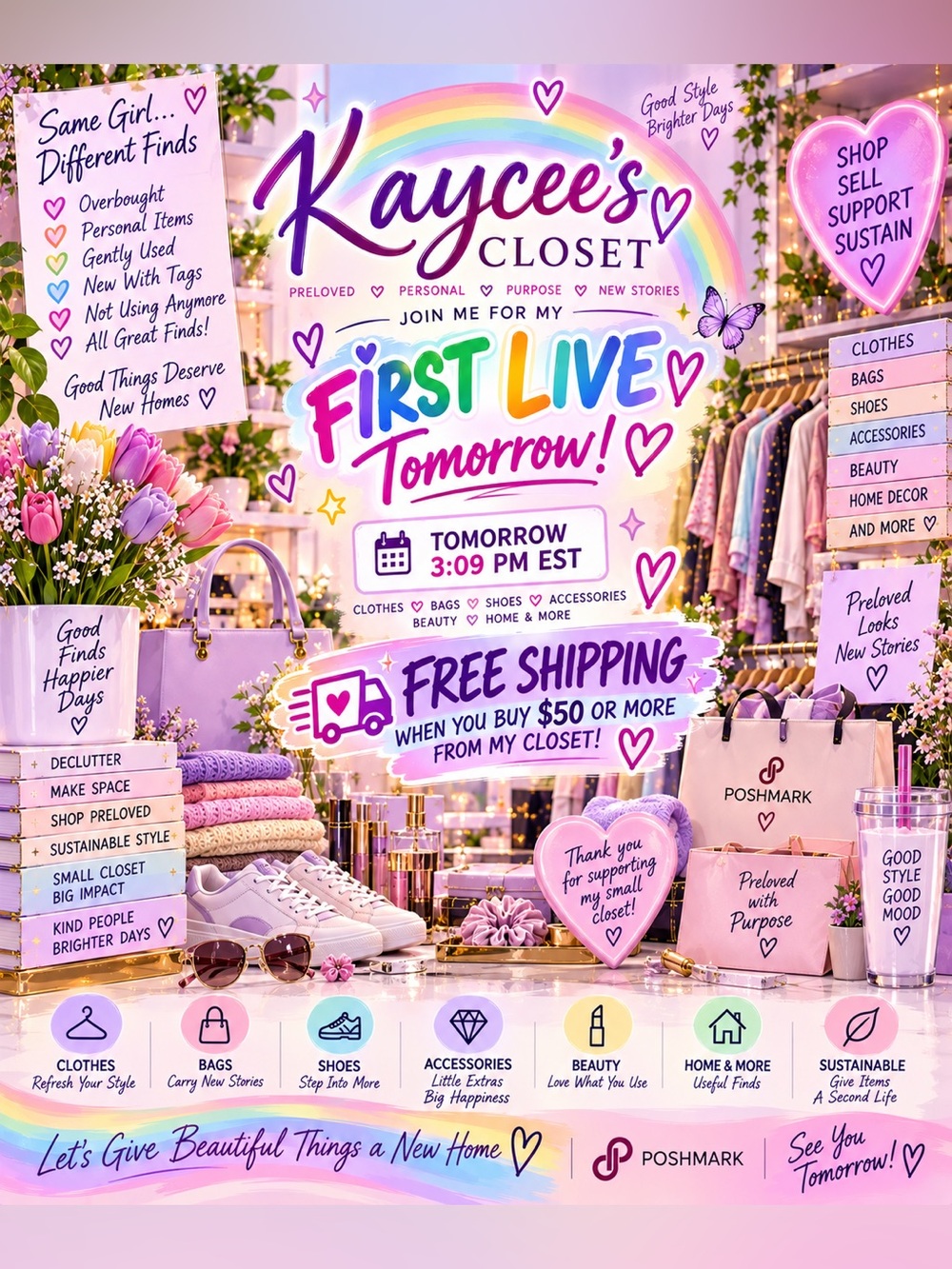 First Live Event Tote & Accessory Collection - Pink